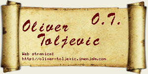 Oliver Toljević vizit kartica